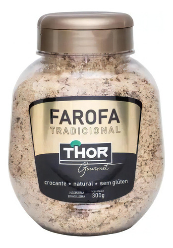 Farofa Tradicional Crocante Sem Glúten Thor Pote 300g