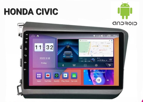 Radio Multimedia Honda Civic 9 Pulgadas Android + Camara