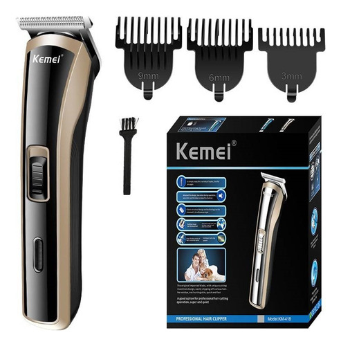 Maquina De Afeitar Cabello Barba Kemei Recargable Inalambric