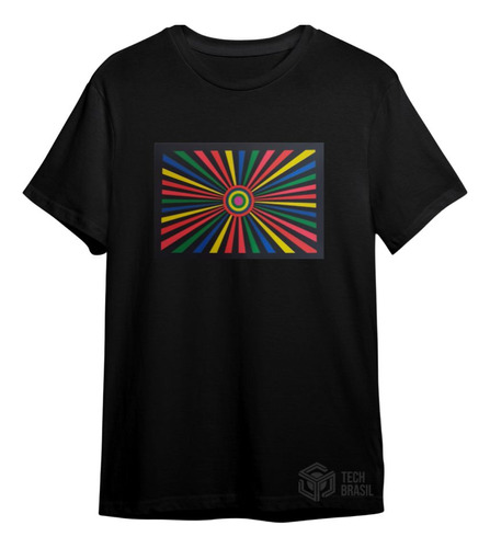 Camiseta Led Eletronica Camisa Luminosa 02 - Arco-íris