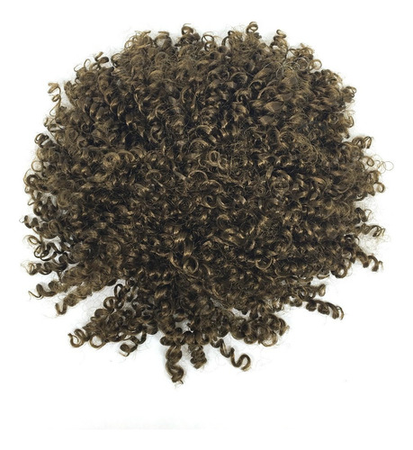 Aplique Coque Alto Afro Puff Cacheado Cores Variadas Cor 6 Loiro Escuro