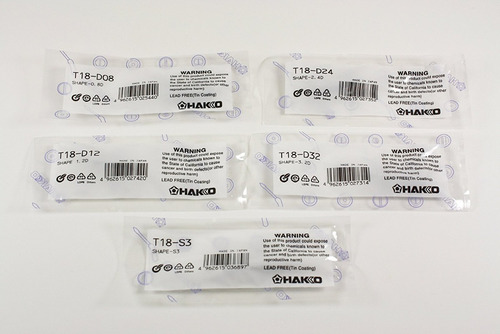 Cincel Paquete Hakko Serie T18 Con T18-d08 / D12 / D24 / D32