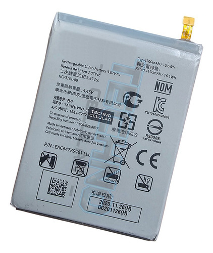 Bata Para Lg Velvet 5g G900 Bl-t47 4300mah - 100% Original