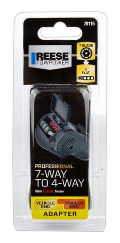 Reese Towpower Adaptador Plano 7 Via 4 Probador Circuito