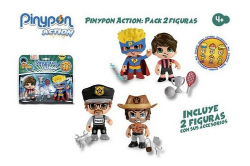 Pinypon Action X 2 Figuras Y Accesorios Nuevo Ln3 14492