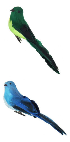 2 Piezas Decorativas Imitación Pájaro Modelo Espuma