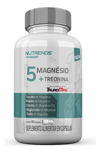 5 Magnésio Taurato Malato Cloreto Bisglicinato E Oxido + Tre Sabor Without flavor