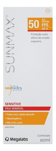 Protetor Solar Sunmax Fps 50 Sensitive 1 De 60 Ml