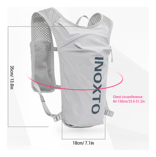 Mochila Transpirable Para Correr De 5 Litros, Chaleco De Hid
