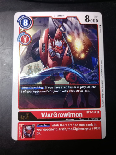 Wargrowlmon - Release Special Bo-carta Digimon Bandai Brilla