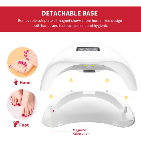 Lámpara De Uñas De Gel Uv Led, 48 W, Secado De Uñas, Luz Led