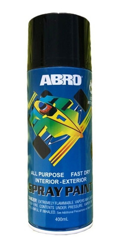 Pintura En Aerosol Abro Rapido Secado Negro Brillante 400ml
