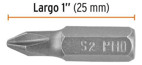 Puntas De Cruz Ph0 1´ Zanco 1/4´ Maquinado Acero 5pz 12138
