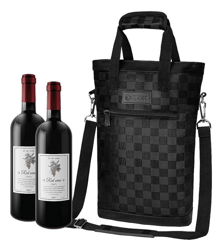 ~? Opux 2 Botellas Bolsas De Vino Portador | Bolsa Enfriador