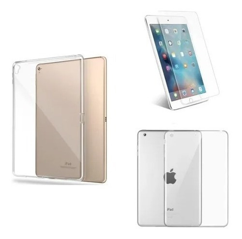 Estuche Silicona Para iPad 10.2 Con Vidrio  7ma Y 8va Gen