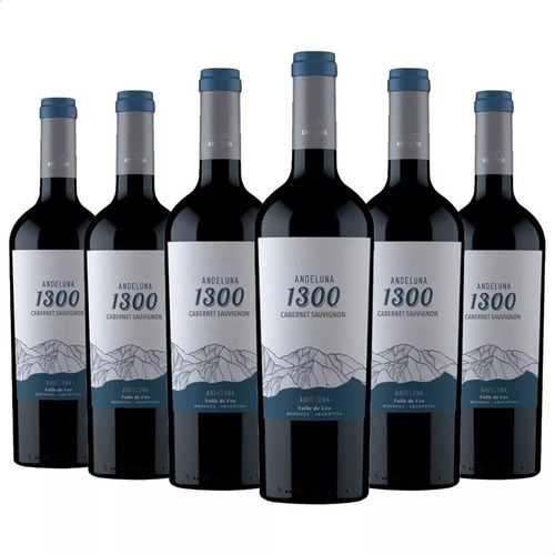 Vino Andeluna 1300 Cabernet Sauvignon 750ml X6 Unidades