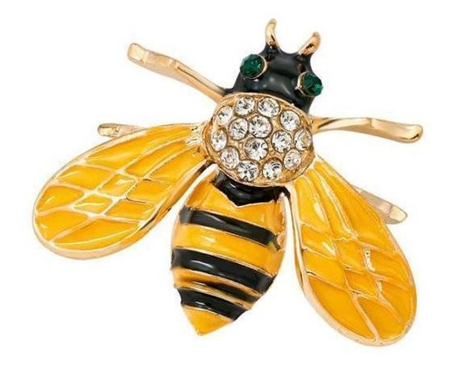 Bisutería Boutonniere Honeybee Solapa Pin Con 2 Broches