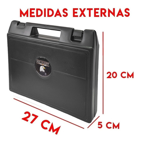 Imagen 2 de 10 de Estuche Rigido Pistola Co2 Aire Comprimido 25 Cm Military