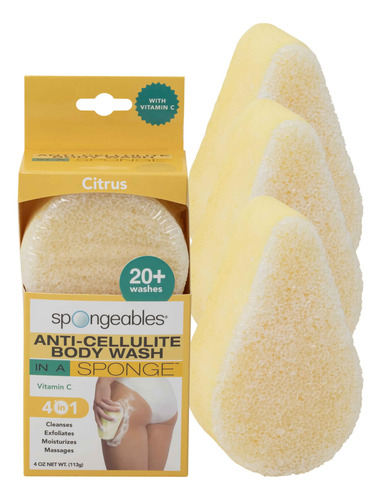 Esponja De Gel Corporal, Esponjosa, Anticelulítica, Cítricos