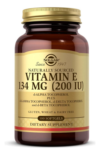 Solgar Vitamina E 200 Iu Antioxidante Natural 100 Cap