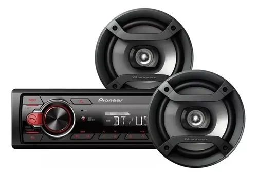 Combo Bluetooth Pioneer Mxt-s216bt + 2 Parlantes 16 Cm