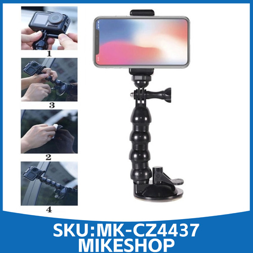 Soporte Ventosa Sopapa Auto Parabrisas Para Gopro Dji Celu Negro