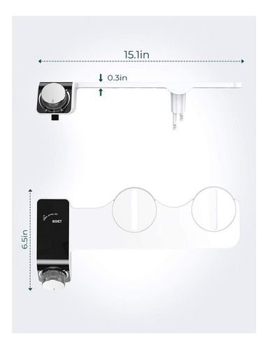 Xx Bidet De Agua Fría Baño Wc Inodoro No Eléctrico Genérico