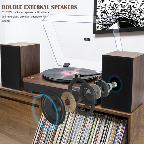At-3600l - Tocadiscos De Vinilo Con Altavoces, Tocadiscos