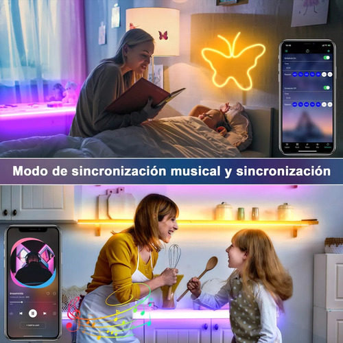 Tira Luz Led Neon Rgb Bluetooth 6m Ip68 De Cuarto,tv,cocina