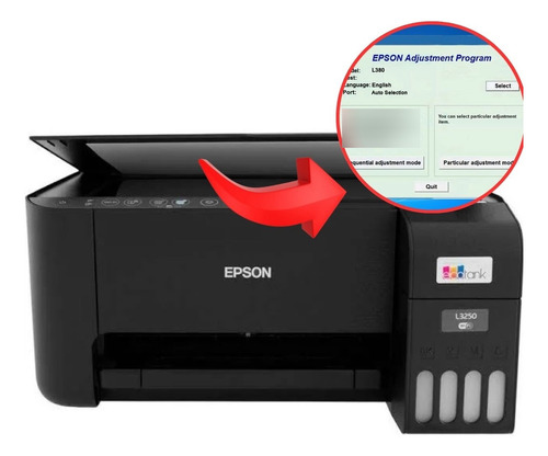 Reset Almofadas Epson L1300 A3 Envio Imediato