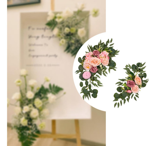Botín De Flores Artificiales Con Forma De Arco De Boda Para