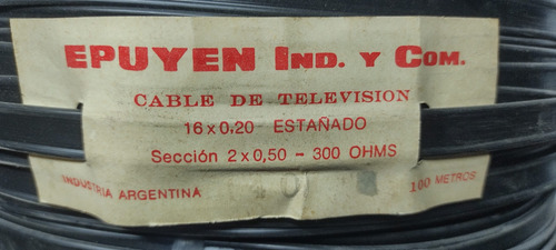 Cable Tv Chato 300 Ohm Cobre Estañado X 140 M