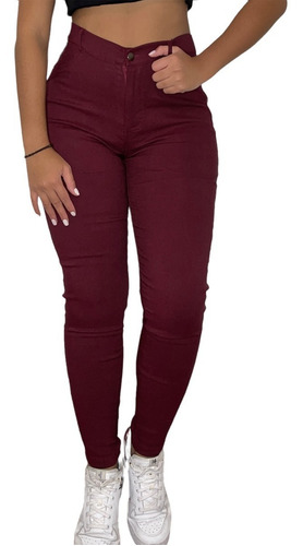 Imagen 1 de 1 de Pantalón Leggins Tipo Jeans Elástico De Mujer (colores)