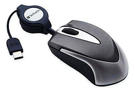 Mini Mouse Optico De Viaje Negro Retractil Verbatim 97256
