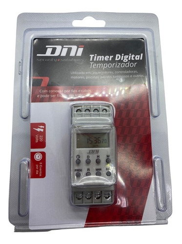 Timer Digital Para Trilho Din 220v Dni 6621
