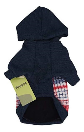 Fitwarm Sudadera Con Capucha Para Perro A Cuadros De Tartán,