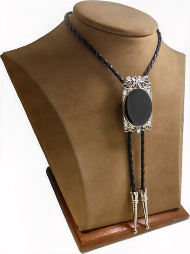 Corbatín Vaquero Bolo Tie Corbatero Western Pleno Negro R