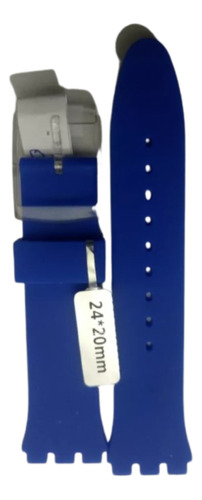 Malla C.a. Para Reloj Swatch 20mm Engarce 24 Mm Ancho C.a.az