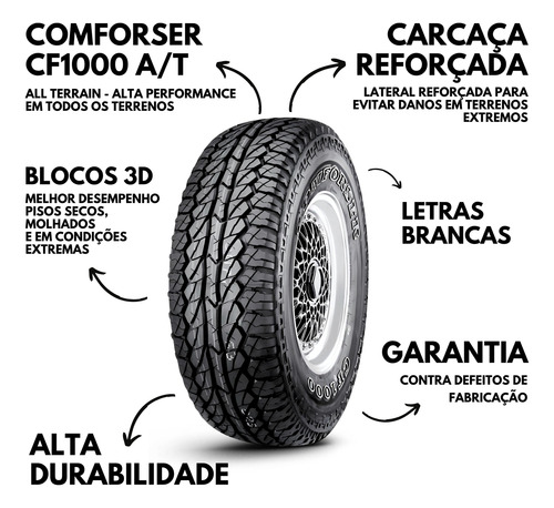 Kit 2 Pneus Aro 16 245/70 R16 Comforser Cf1000 106t Amarok