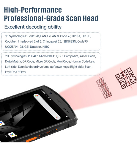 Terminal Pda 1d/2d/qr Android Nfc Compatible Con Comunicació