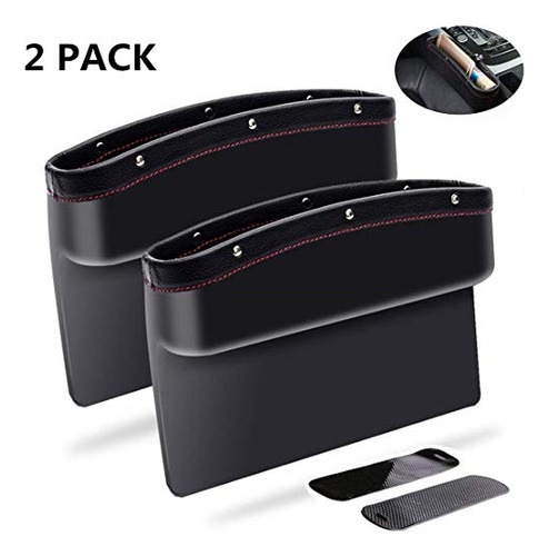 Car Seat Pockets 2 Pack Pu Leather Car Seat Gap Filler ...