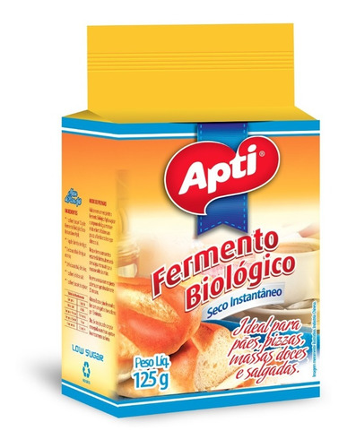 Fermento Biológico Seco Instantâneo Pães Massas Doces 125g