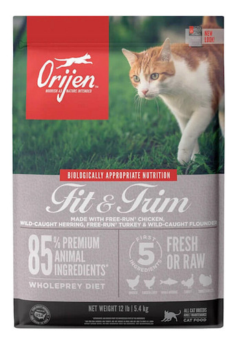 Orijen Fit And Trim Para Gatos 5,4 Kg Saco