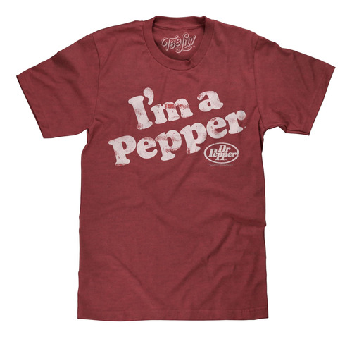 Tee Luv Camiseta Dr Pepper Para Hombre - Camiseta Con Logo F