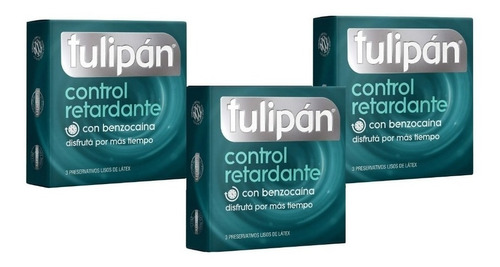 Preservativos Tulipan Control X 3 Cajitas X 3 Unidades