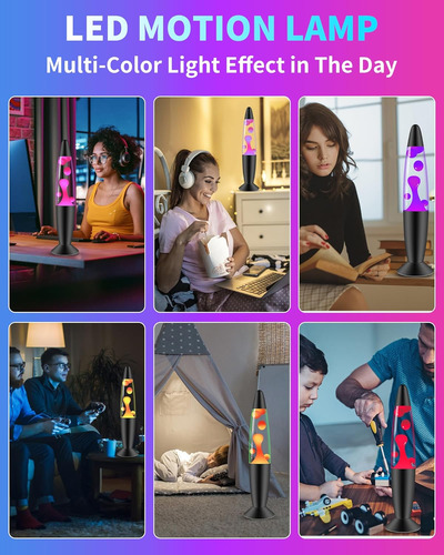 Lámpara Led De 7 Colores Cambiantes Con Cera Rosa Para Niños