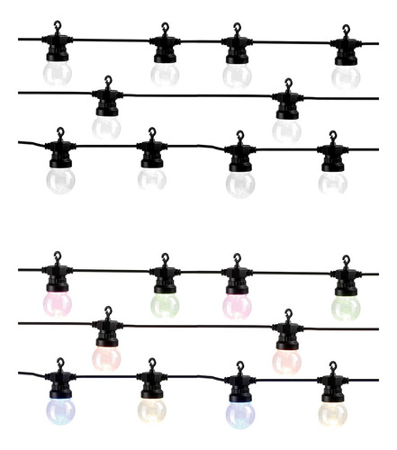 Guirnalda Serie De 10 Luces Led Inteligente 7m Tecnolite Blanca Y Rgb