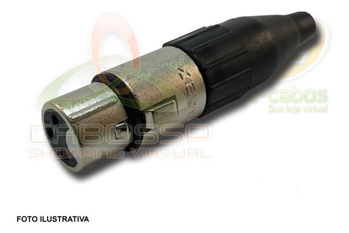 Imagem 3 de 3 de Kit 2 Conectores Xlr Macho/femea Canon Santo Angelo Sa2x