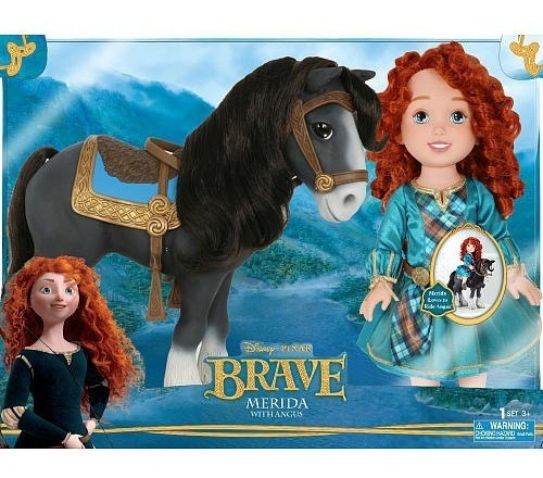 Disney Pixar Brave Mérida Con Angus Doll - Aventura En El Bo