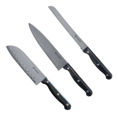 Kit 3 Facas Do Chef Quotidien Series Forjada Masterchef
